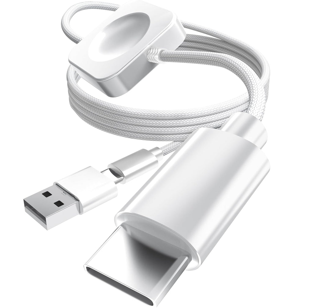 CTREEY 2-in-1 Fast Charging USB C to C Cable with Built in Apple Watch Charger for iPhone 17/16/15, iWatch Ultra 3/2/1 & Series 1-11, Vacation Camping Essentials, Portable for Samsung/Google, iPad