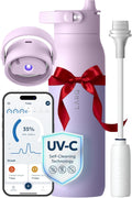 LARQ Bottle PureVis 2 - UV Water Purifier with Self-Cleaning, App Hydration Tracking, Filter Straw, Detachable Handle, Double-Wall Insulated