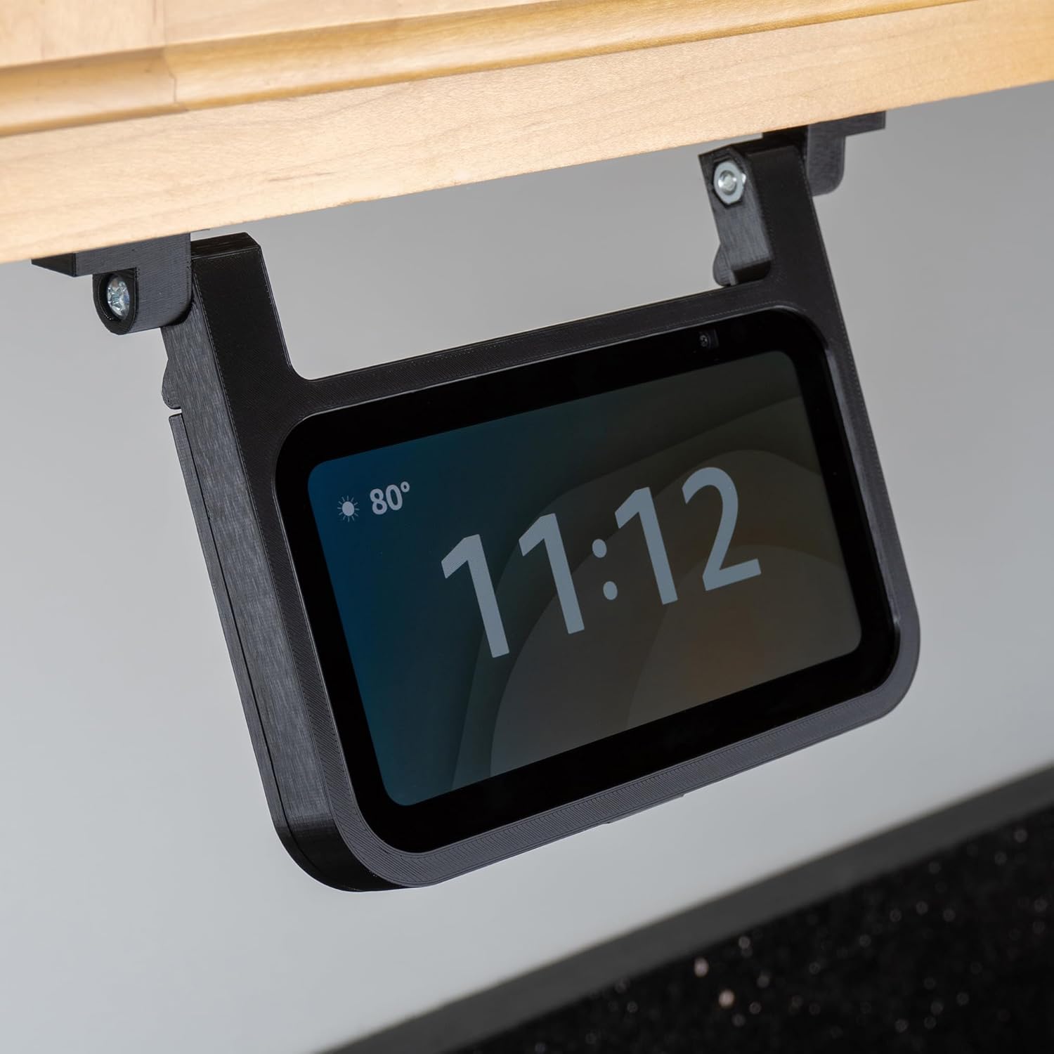 Under Cabinet Kitchen Mount Bracket for Amazon Echo Show 5 3rd Gen Alexa Devices | Compatible only with 3rd Gen 2023 Echo Show 5 Model | All Hardware Included (Black)