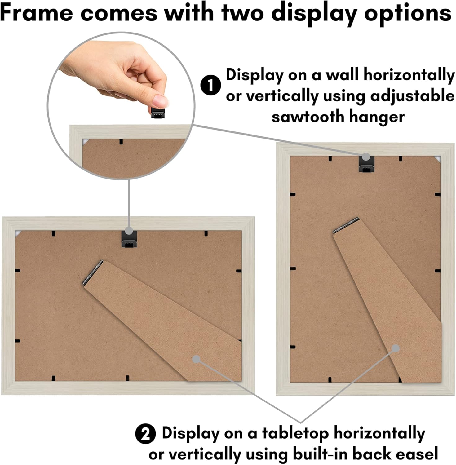 Americanflat 8x12 Picture Frame with Shatter-Resistant Glass - Signature Collection - Gallery-Style Frames Made of Engineered Wood - Photo Frame for Tabletop and Wall Display - Light Wood