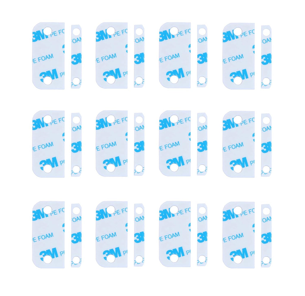 Adhesive Replacement Tape for Ring Alarm Contact Sensors & Magnets (2nd Gen) – Durable Double-Sided Pads for Easy Installation – Pack of 12 Sensor Pads & 12 Magnet Pads, Pre-Cut, No Cutting Needed