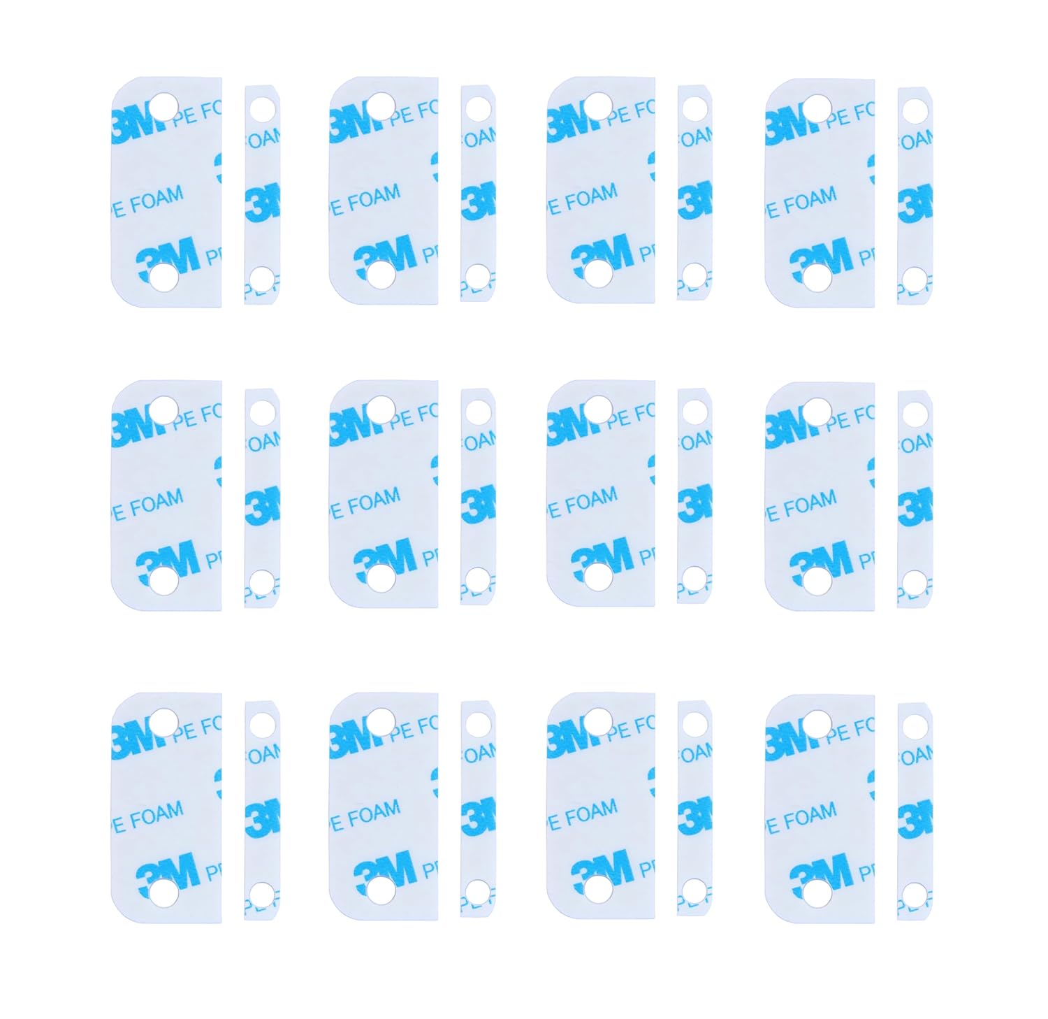 Adhesive Replacement Tape for Ring Alarm Contact Sensors & Magnets (2nd Gen) – Durable Double-Sided Pads for Easy Installation – Pack of 12 Sensor Pads & 12 Magnet Pads, Pre-Cut, No Cutting Needed