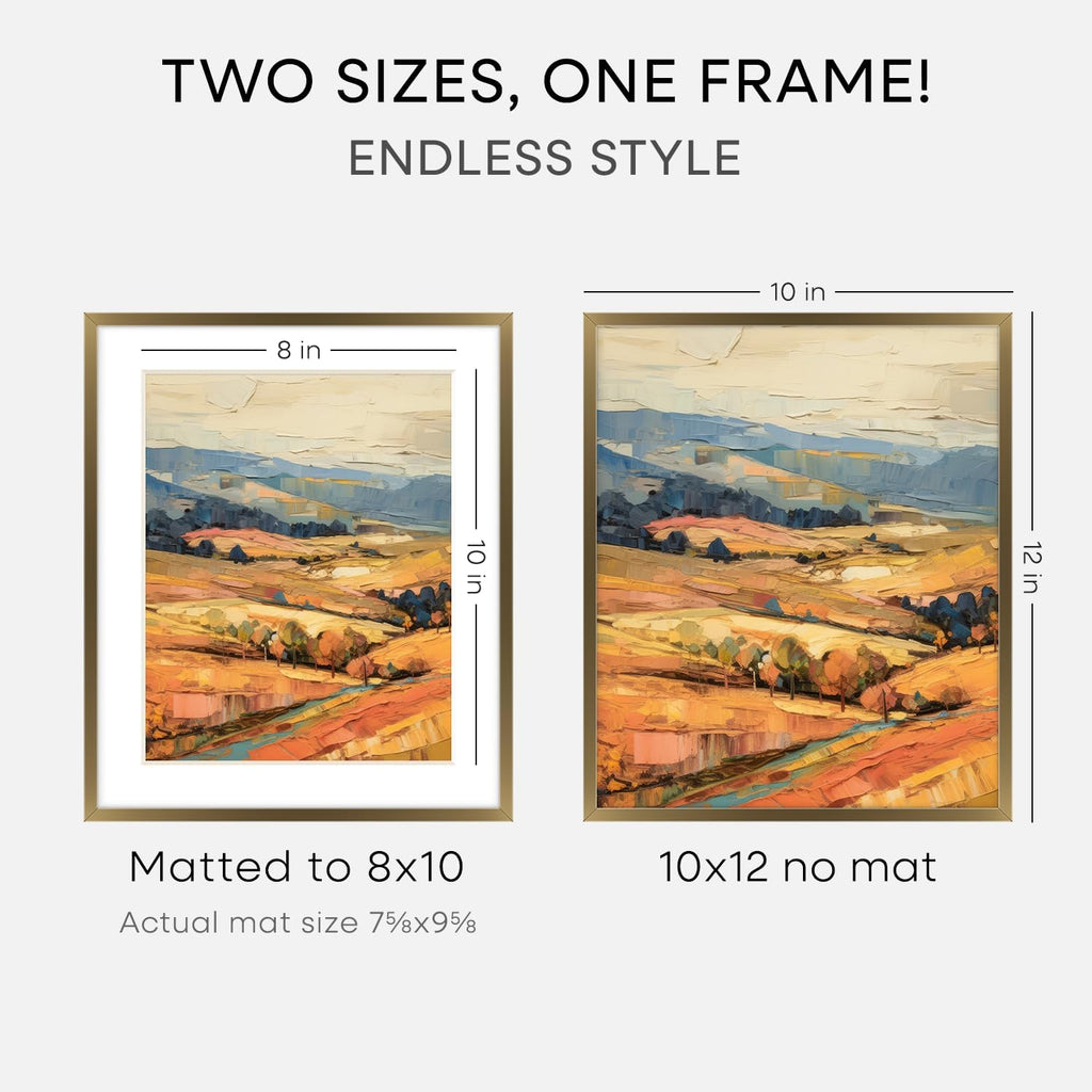 Homeforia 10x12 Bronze Picture Frame, High End Metal 10x12 Brass Frame with Mat 8x10, 10 x 12 Poster Frames Matted to 8 x 10 inch Photo, 10 by 12 Bronze Thin Frames, Tempered Glass, Wall Kit, Set of 1