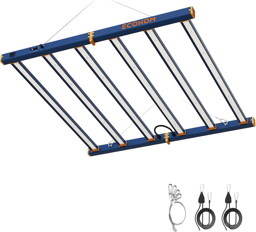 LED Grow Light, 720W Grow Lights for Indoor Plants, Full Spectrum Growing Light Plant Foldable & Hanging Growing Lamps, Daisy Chain Dimmable Grow Lamp, Commercial for 5x5ft Coverage in Grow Tent