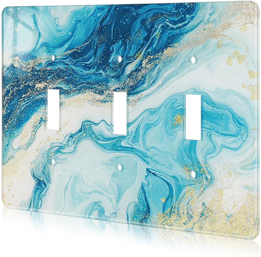 Elegant Marble Bedroom Acrylic Wall Plate Cover Switch Plate Cover Light Switch Cover Switch Cover Decorative 3 Gang Toggle Outlet Covers Switch Cover