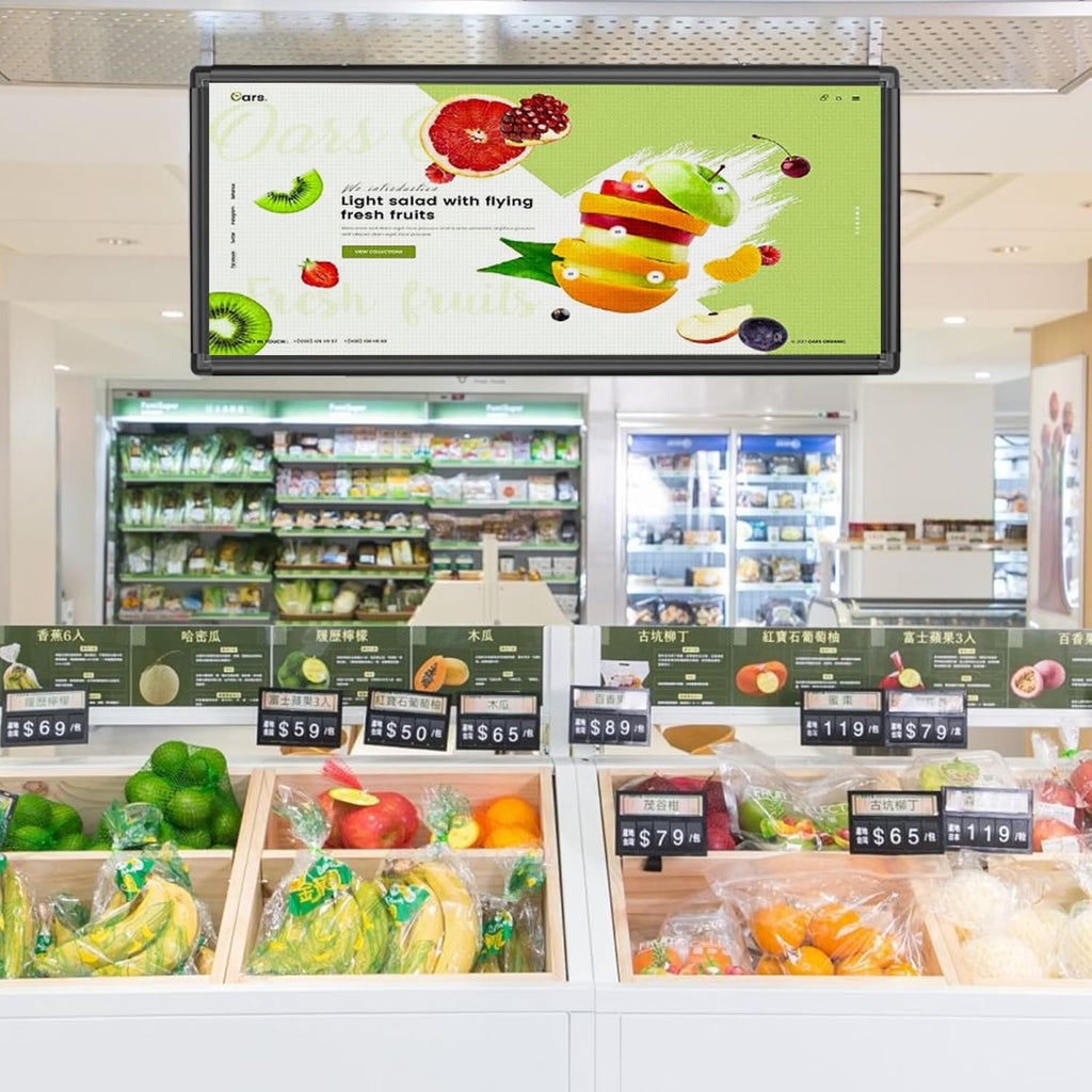 P6 40″ × 18″ Wi‑Fi Programmable Outdoor Full‑Color LED Sign – Waterproof, Easy to Use, Supports Text, Images & Video Advertising