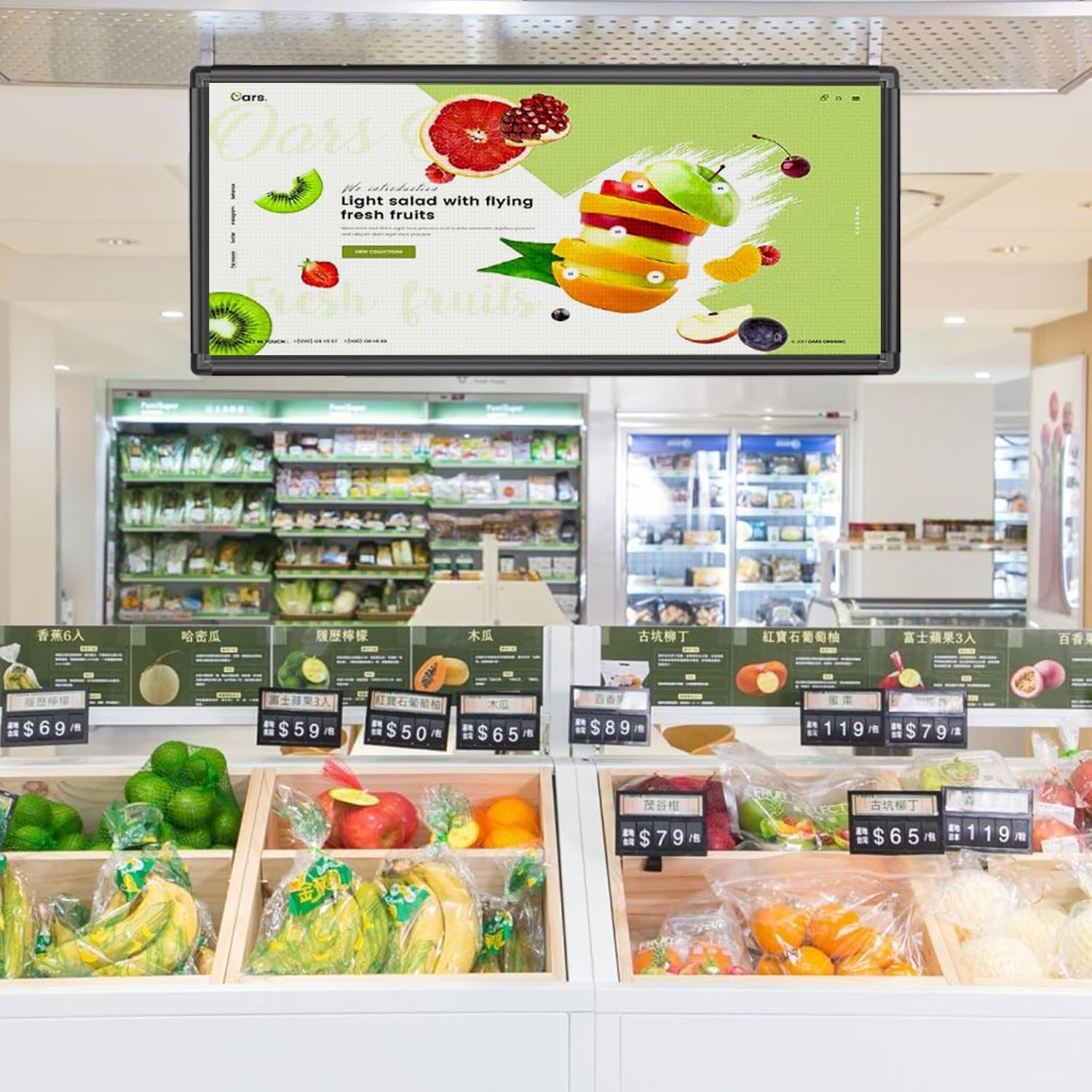 P6 40″ × 18″ Wi‑Fi Programmable Outdoor Full‑Color LED Sign – Waterproof, Easy to Use, Supports Text, Images & Video Advertising