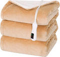 Electric Heated Blanket Full Size, Washable Blanket Warmer for Home for Adults, Fast Heating Super Cozy Soft Flannel 72" x 84", 9 Heat Levels, 1-9H Auto-Off, ETL Certified, Camel