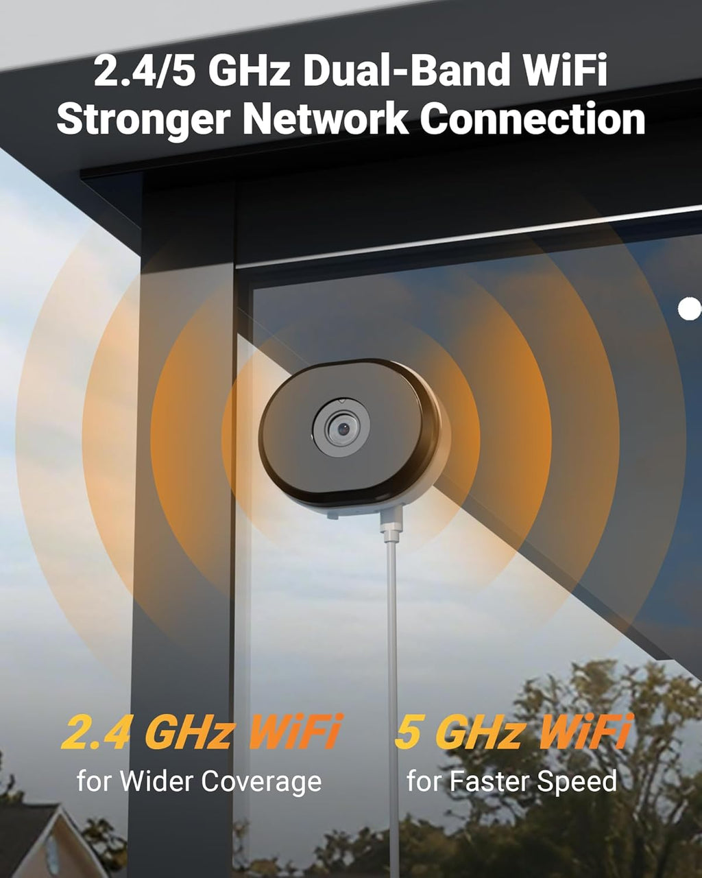 Anlapus A60 3MP 2K Window Security Camera, 2 x Plug-in WiFi Indoor Camera for Home Security, 5G/2.4G WiFi, Color Night Vision, Motion Detection, 24/7 Recording, Easy Install, US-Only Cloud Storage