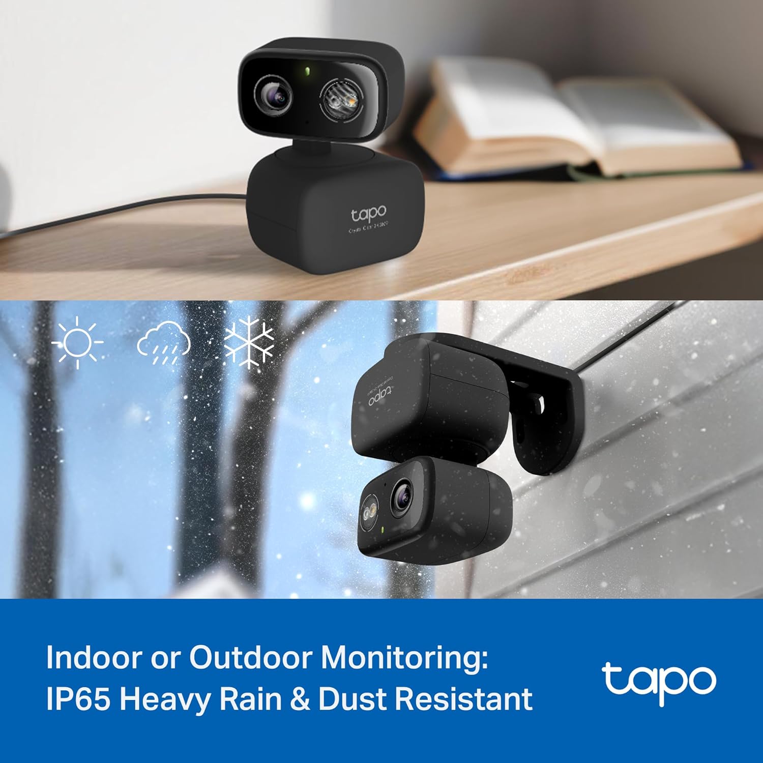 Tapo 2K 3MP Pan/Tilt Indoor/Outdoor Security Camera, Free Person/Baby Cry Detect & Motion Track, 360° View, Color Night Vision, SD/Cloud Storage, Works w/Alexa & Google Assistant, HybridCam 360