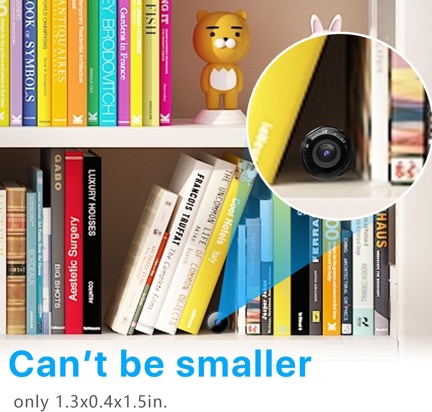 Smallest Wireless WiFi IP Camera,HD1080P Portable Mini Camera with Video Recording Live Feed,Baby Monitor,Nanny Cam,with Night Vision,Motion Detection,Cloud Storage for Security with iOS Android APP