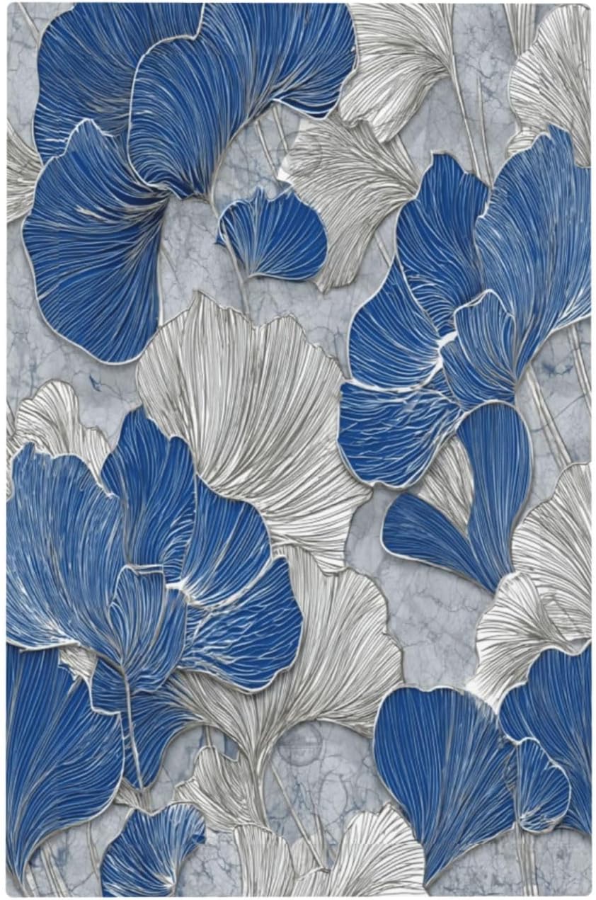 Abstract Blue Marble Plant Leaves No Device Single Blank Decorative Light Switch Covers Electrical Faceplate Switch Plates for Bathroom Kitchen Home