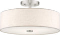 Livex Lighting 52135-91 Meridian 3 Light Brushed Nickel Ceiling Mount