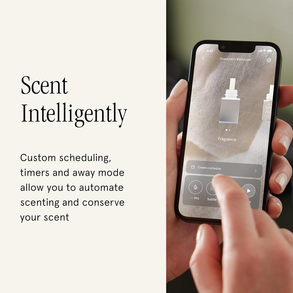 Pura Plus Smart Home Fragrance Diffuser for Large Spaces - Adjust Scent Intensity, Set Schedules & Timers, and More in Pura App - Fragrances Sold Separately - White