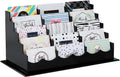 Business Acrylic Card Holder Display for Desk, 15 Slots 5 Tiers Multiple-Black Acrylic Business Card Stand Set, Holds Approximately 750 Cards