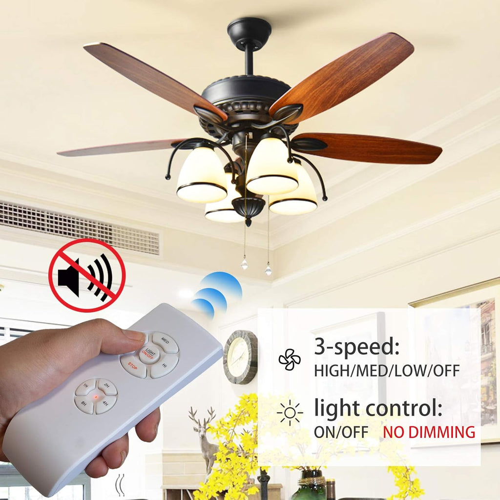 Universal Ceiling Fan Remote Control Kit - Compatible with Harbor Breeze, Hampton Bay & More