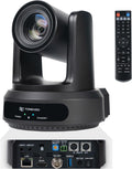 TONGVEO AI Auto-Tracking IP PTZ Camera SDI/HDMI/USB3.0/LAN PoE 30X Optical + 16X Digital Zoom 1080P 60fps for Live Streaming Church Services Education Video Conference with OBS vMix and More