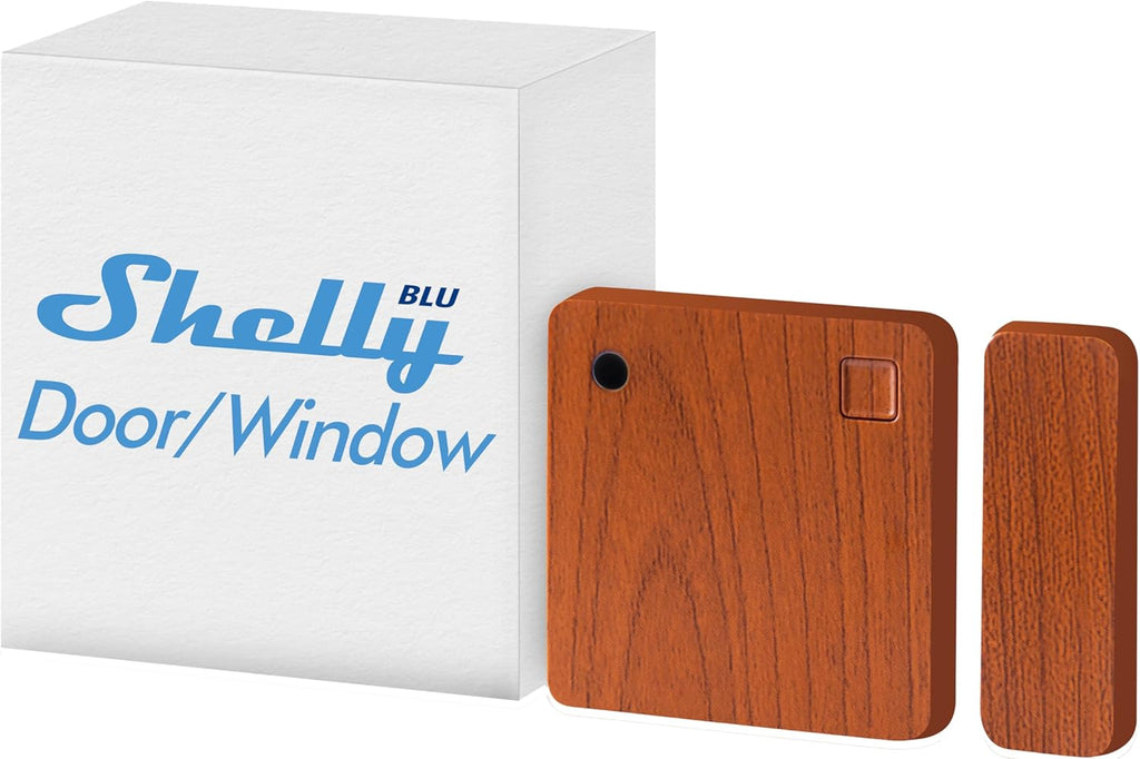 Shelly Blu Door/Window Brown | Bluetooth Operated Sensor | Home Automation | iOS Android App | Alexa & Google Home Compatibility | Lux and Tilt Angle Measurement | Set Custom Activation Scenes