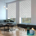 Yoolax Motorized Blinds with Remote, Zebra Blinds for Indoor Windows, Blackout Zebra Shades with Voice Control, Compatible with Alexa Google Home and HomeKit, APP Control, Customizable, Beige