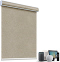 SmartWings Motorized Light Filtering Shades, 70% Blackout, Custom Size, Rechargeable Battery, Works with Matter/Apple HomeKit, Alexa, Thread/Zigbee, Remote Optional, 70% Safari Biscuit