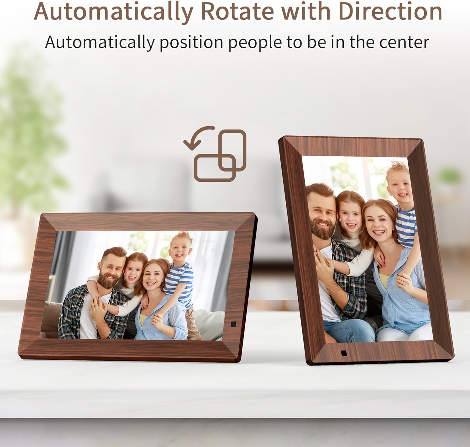 10.1 WiFi Digital Picture Frame, IPS Touch Screen Smart Cloud Digital Photo Frame with 64GB Storage, Wall Mountable, Auto-Rotate, Motion Sensor, Share Photos via Biuframe App