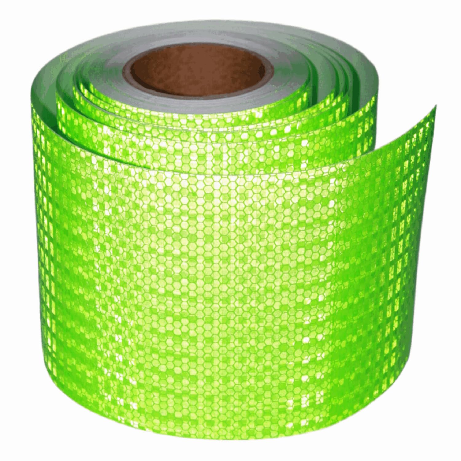 Green Reflective Tape Outdoor Waterproof 6 inch Wide, High Visibility Warning Industrial Marking Tape, Safety Stickers (68 feet)