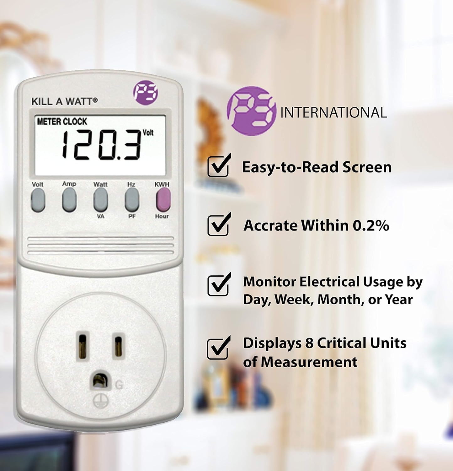 3-Pack P3 P4400 Kill A Watt Electricity Usage Monitor (3-Pack)