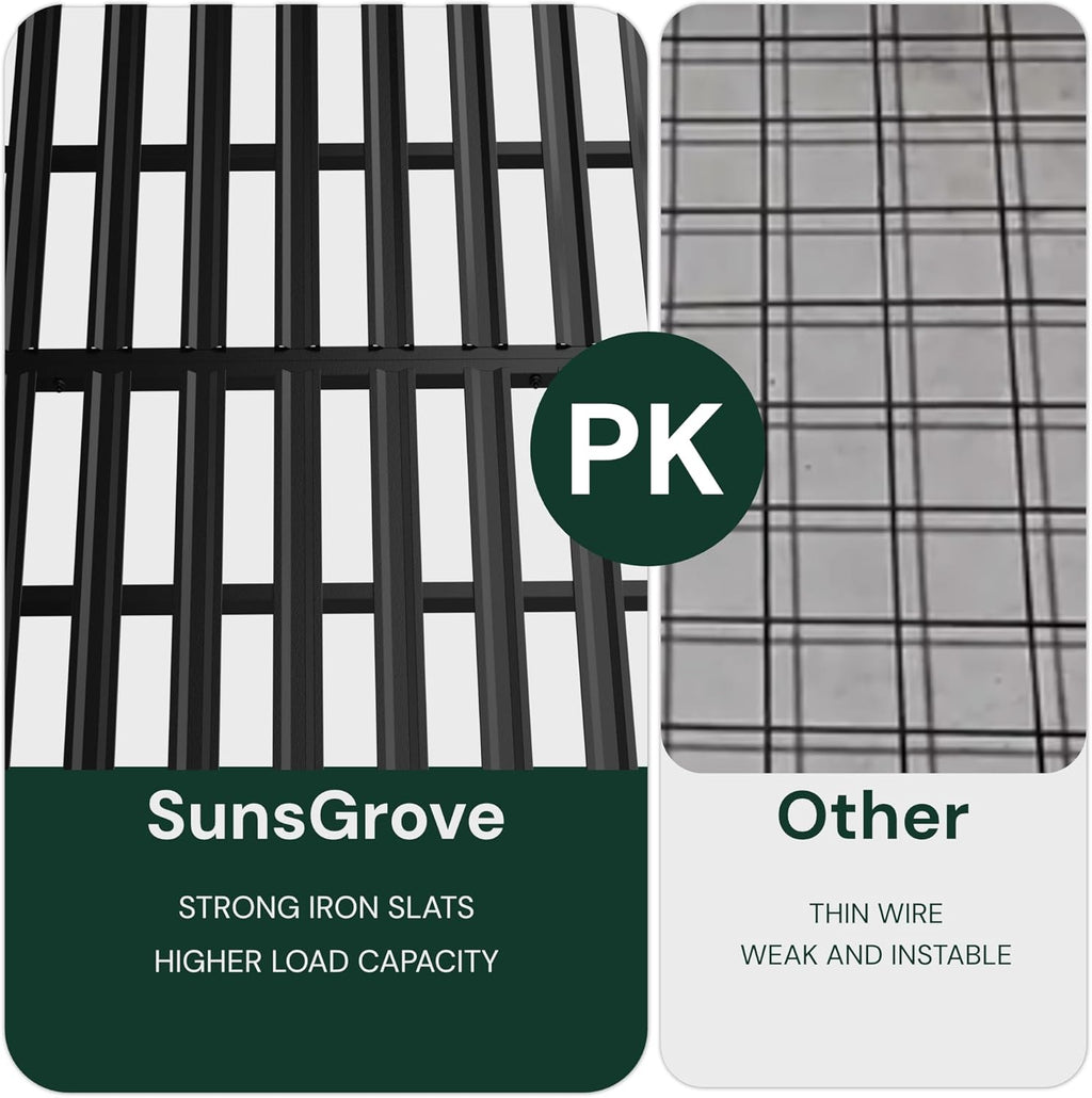 SunsGrove 3x6 Garage Storage Overhead Rack Organization, Adjustable Ceiling Mounted Storage Racks, 800LBS Weight Capacity, 22"-40" Ceiling Dropdown, 2 Pcs, Hammertone Black