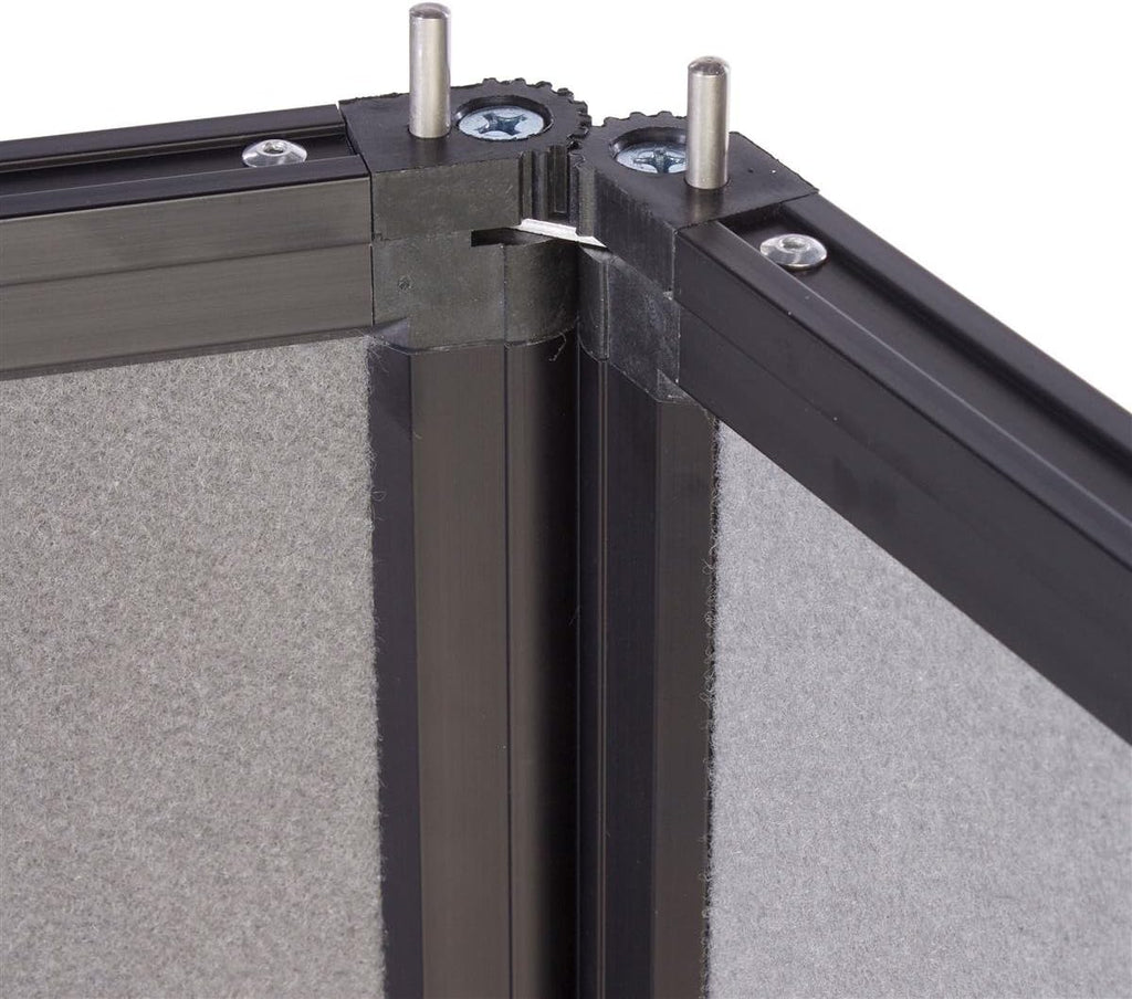 Panel Displays, 6 Panels - Grey Hook & Loop Receptive Fabric - 70-7/8" Tall