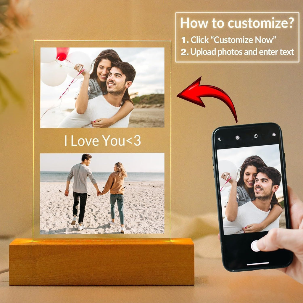 Custom Picture Frame, Customized Picture Frames,Personalized Photo Frames, Personalized Anniversary Valentines Day Gifts for Her Him Women Men Girlfriend Boyfriend Couple