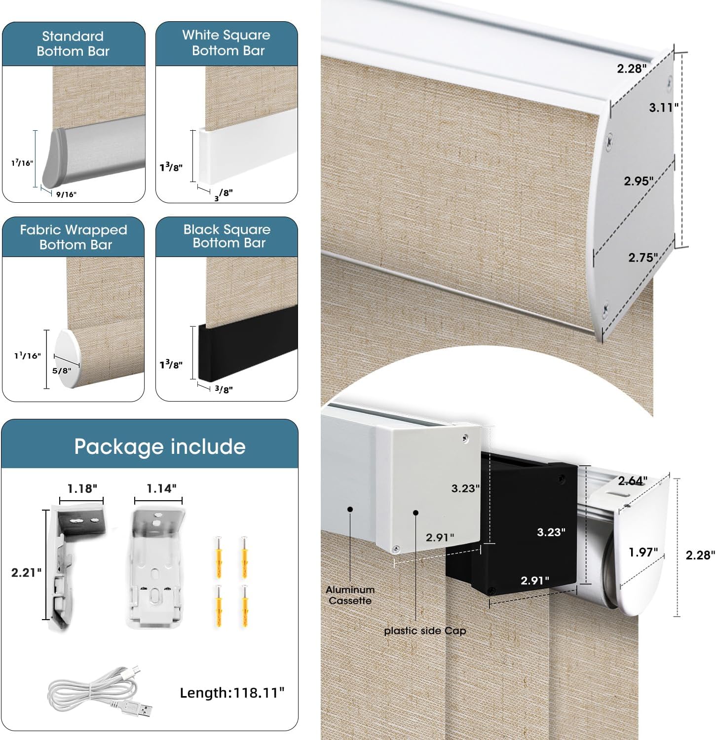 SmartWings Motorized 100% Blackout Shades Blinds, Custom Size, Cordless Window Shades with Rechargeable Battery, Work with Matter/Apple HomeKit, Alexa, Thread/Zigbee, Remote Optional, Linen Caramel
