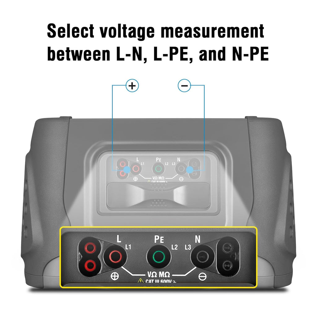 CEM T.ax Included DT-6650 Multifunction Installation Tester with 3.5" TFT Color LCD Display,Voltage,Insulation Resistance,Earth Resistance,Loop impedance,Loop impedance,RCD,PFG, PSC Support 400V TN