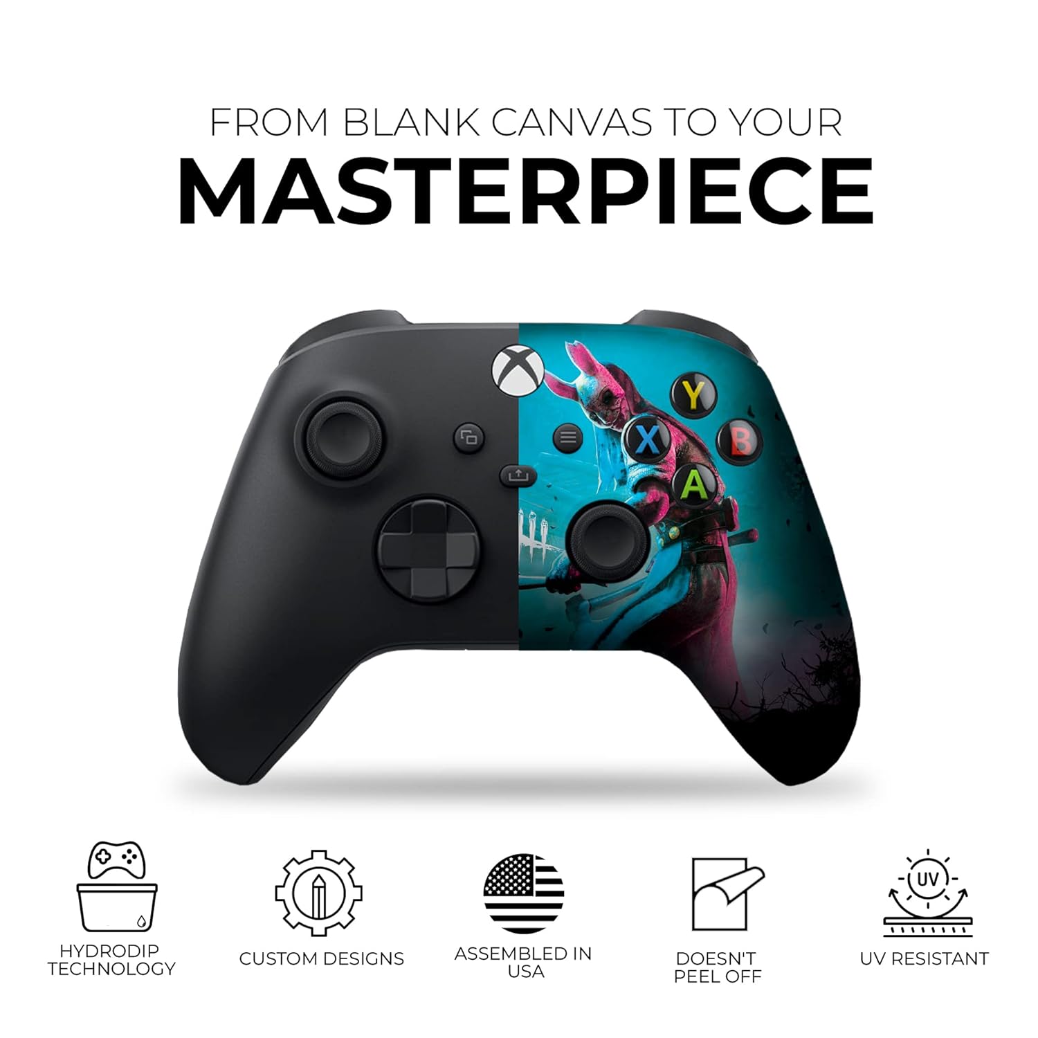 DreamController Dead By Daylighht Custom X-box Controller Wireless compatible with X-box One/Series X/S Proudly Customized in USA with Permanent HYDRO-DIP Printing(NOT JUST A SKIN) (MODDED)