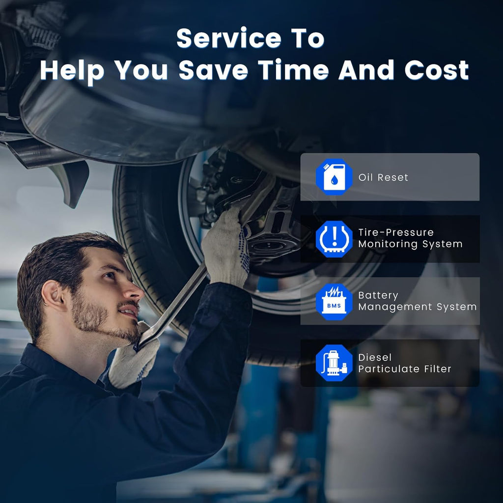 DFirst 201FD All System Diagnostic Tool Oil Reset One-Click ECU Coding Disable Auto Start Stop OBD2 Tool (iOS/Android,Lifetime Free Update)