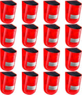 Qualirey 16 Pack Solar Sound and Light Alarm Motion Sensor 129db Outdoor Security Siren Waterproof Motion Activated Detector Alarm 6 LEDs Flash Warning Strobe System for Home, Farm (Red)