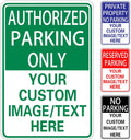 Authorized Parking Only Custom Parking Signs for Parking Lots Business and Schools Outdoor Use Aluminum Metal Decor 12x17 Inches