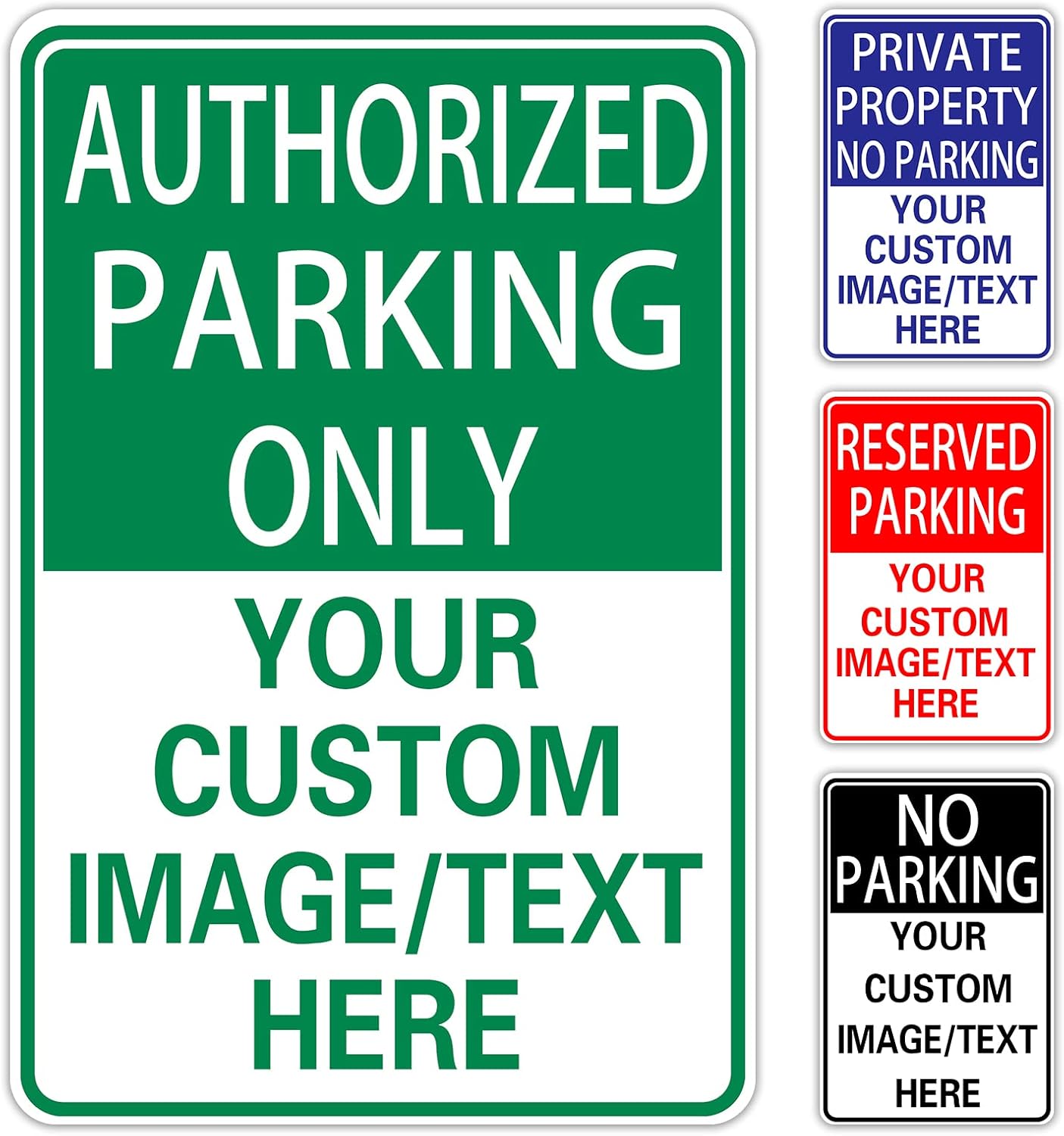 Authorized Parking Only Custom Parking Signs for Parking Lots Business and Schools Outdoor Use Aluminum Metal Decor 12x17 Inches