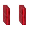 Non Fading Red Reflective Stickers 1 inch X 4 inch, Outdoor Waterproof High Visibility Warning Safety Adhesive Reflector Tape (20 Pcs)