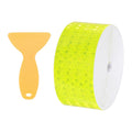 PATIKIL 2 Inch x 82 ft Reflective Tape, 1 Roll Waterproof Self Adhesive High Visibility Caution Warning Safety Tape Reflector with Scraper for Trucks Trailers Cars, Bright Yellow