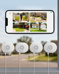 Anlapus A60 3MP 2K Window Security Camera, 4 x Plug-in WiFi Indoor Camera for Home Security, 5G/2.4G WiFi, Color Night Vision, Motion Detection, 24/7 Recording, Easy Install, US-Only Cloud Storage