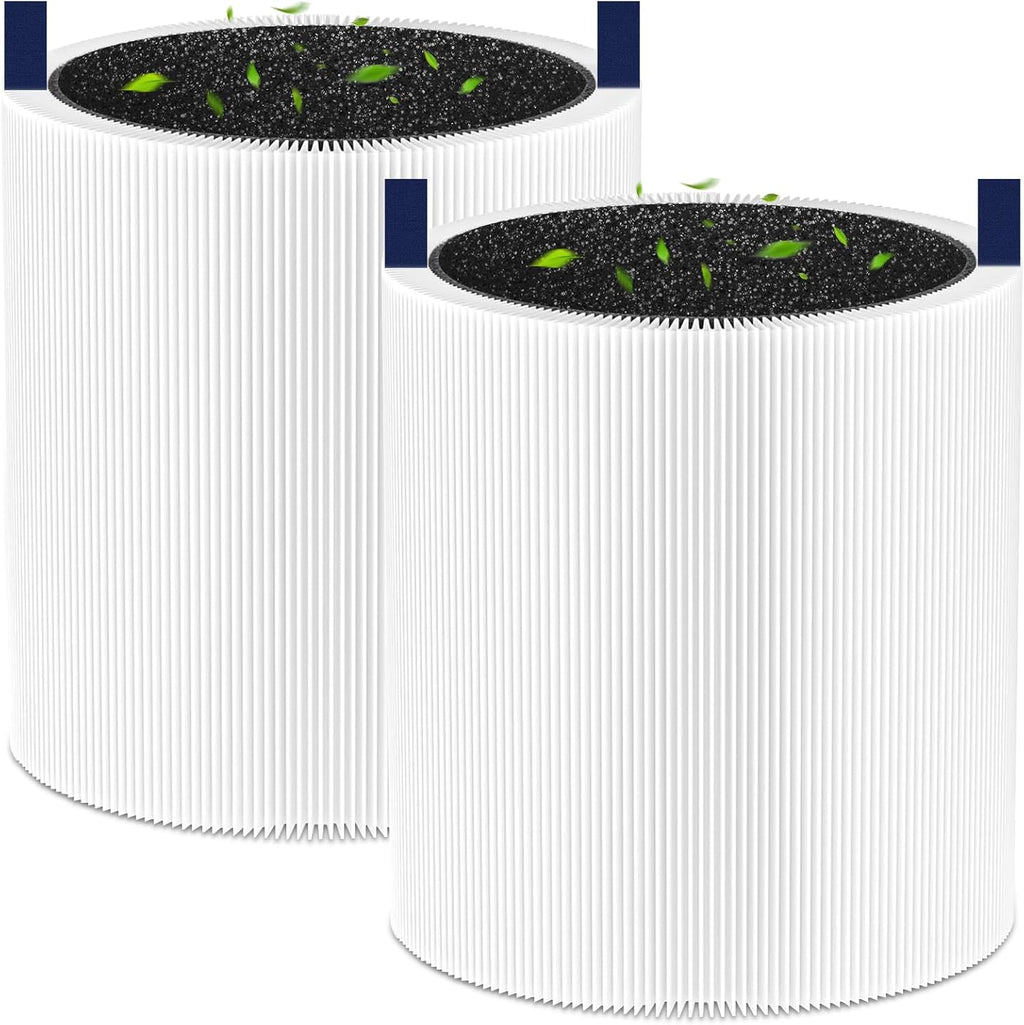 Blue Pure 511 Filter Replacement Compatible with Blueair Blue Pure 511, 2 Pack 511 Model Filter Particle and Activated Carbon Filter