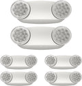 6 Packs White LED Emergency Lights with Battery Backup, Two Head Adjustable Emergency Lighting Fixtures-Fireproof Materials-Emergency Lighting Fixture/Emergency Light Home
