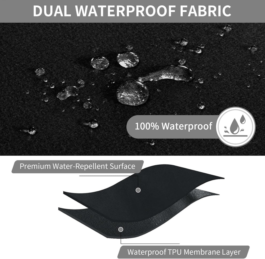 Easy-Going 100% Waterproof Recliner Cover Additional Seat Cover for Reclining Couch, Stretch Sofa Covers Washable Furniture Protector for Kids & Pets, 1 Seat, Black