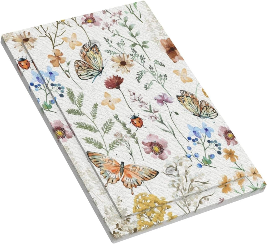 Decorative Light Switch Plate Covers Boho White Butterfly Rustic Flower 1 Gang No Device Single Blank Outlet Covers Wall Plate Light Switch Cover Plate Faceplate for Bedroom Home Decor