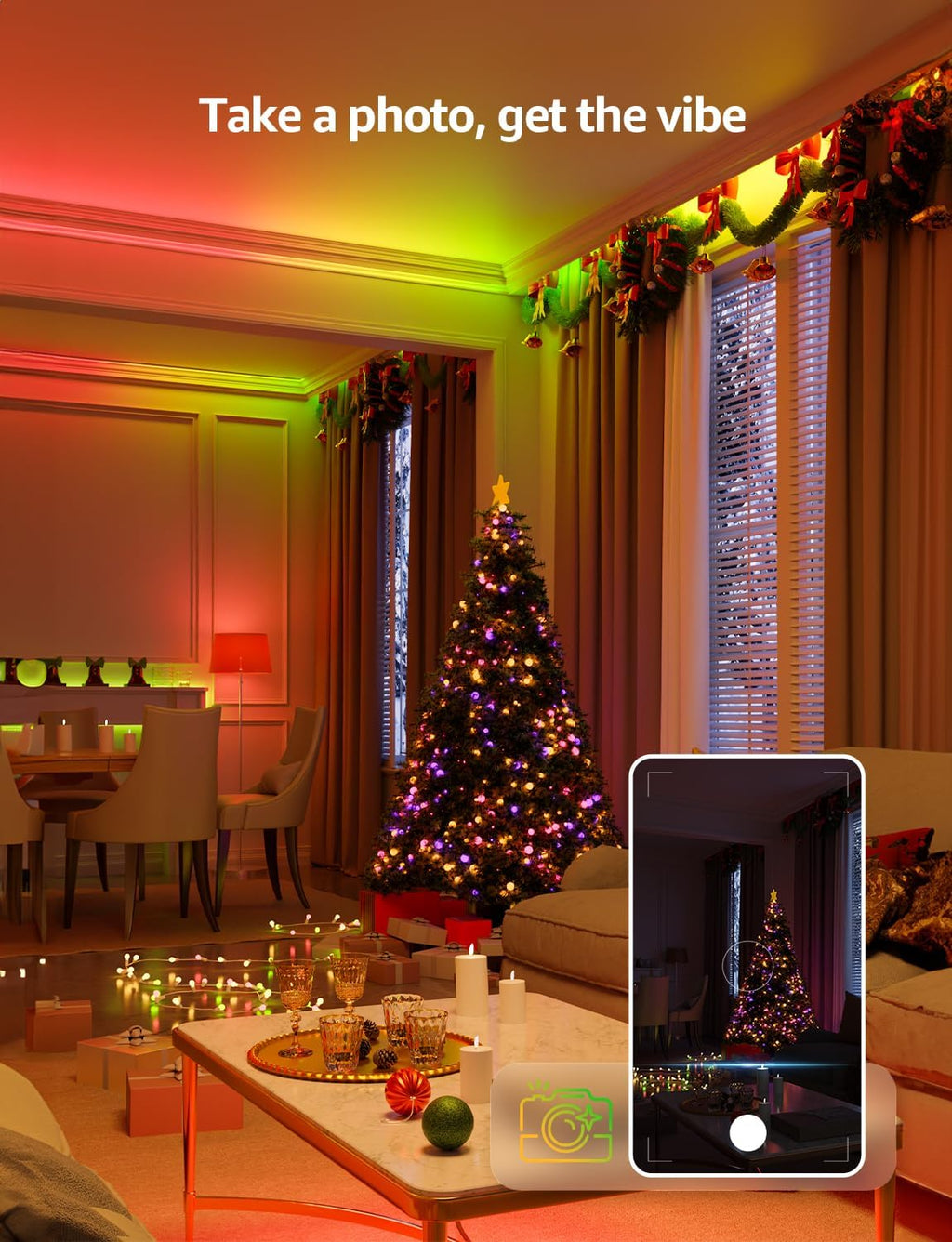 Lepro S2 AI Smart LED Strip Lights - 32.8ft RGBCW Light Strips with 2700K-5700K Tunable Warm White, Color Segment DIY, Personalized Al Lighting Designer, APP Control(No Remote), 2.4G Wi-Fi & Bluetooth