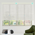 Motorized Blinds with Remote Custom Size Blackout Smart Roller Shades Compatible with Alexa Google, Electric Blinds for Windows