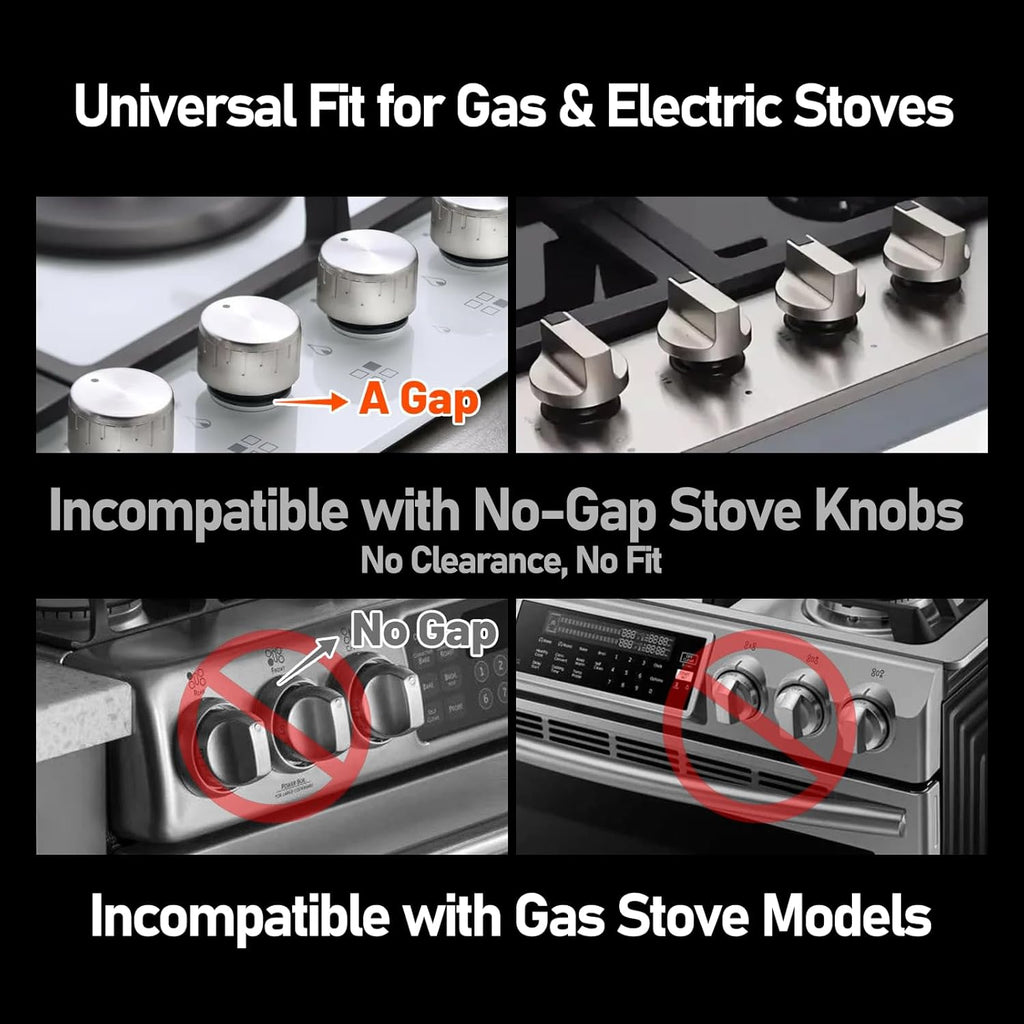 Child Safety Stove Knob Covers Fits knobs Under 1.56 inches in Diameter and 2.1 inches in Height Waterproof, Oil-Resistant, and Heat-Resistant (5-Pack)