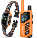 Dog Shock Collar - 3300FT Dog Training Collar with Remote, IPX7 Waterproof Electric Dog Collar with 4 Training Modes, Security Lock, Rechargeable E-Collar for Small Medium Large Dogs (Orange)