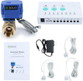 U.S. Solid Water Leak Detector - Water Leak Detect and Protect System with 1" Brass Motorized Ball Valve, Controller and 3 Sensors