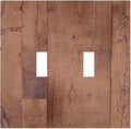 Rustic Brown Dark Wood Texture Printing Decorative Switch Plates 2 Gang Double Toggle Outlet Light Switch Cover Wall Plate Electrical Faceplate For Farmhouse Cabin Decor